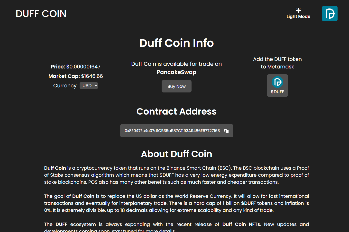 Duff Coin